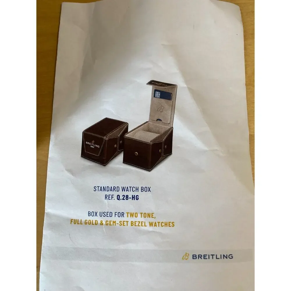 Breitling Watch Eco Friendly Leather Collapsible Brown Box, Pouch, Card holder